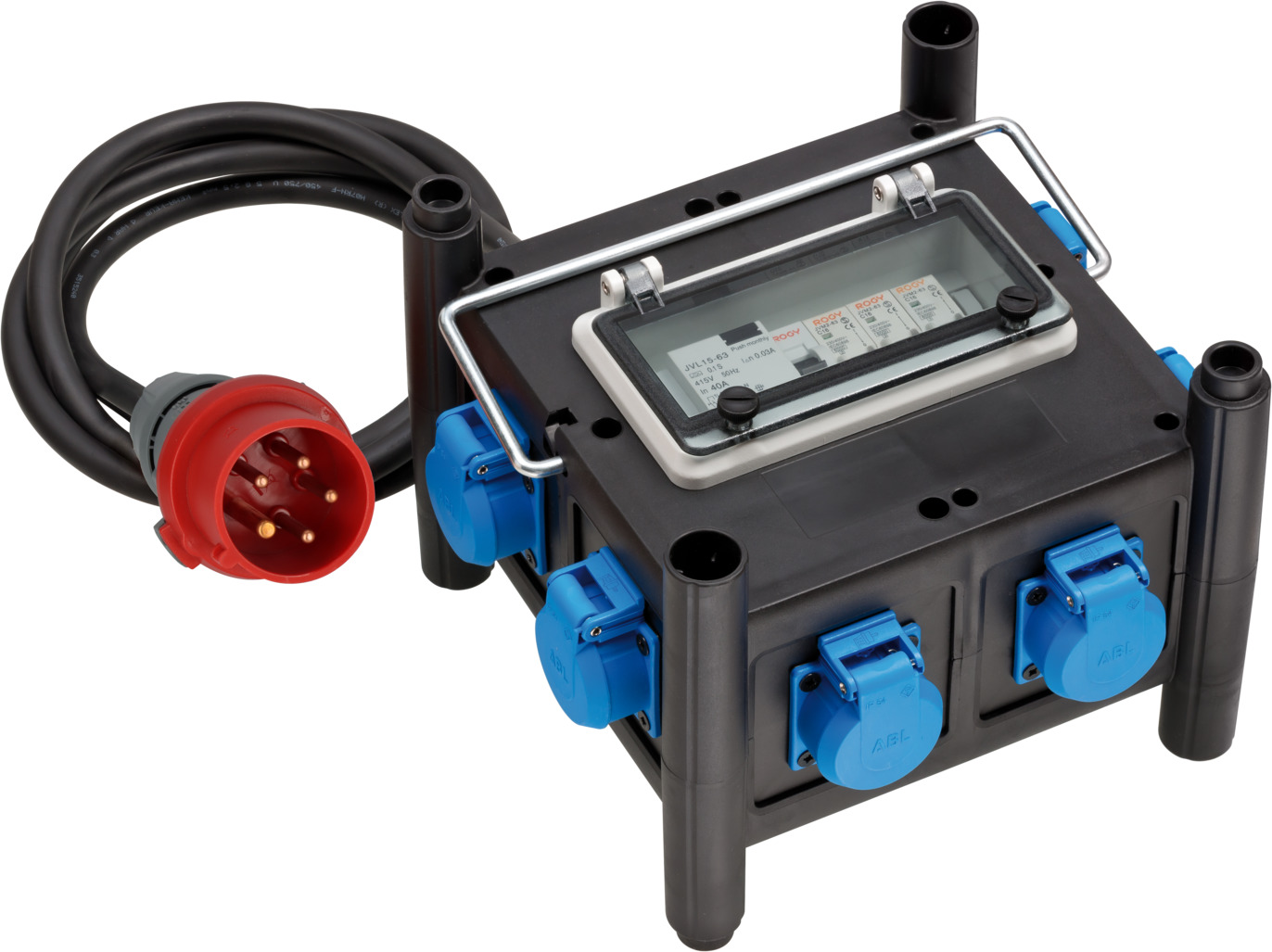 Compact Rubber Power Distributor BSV 3 FI/167 IP44 2m H07RNF5G2.5