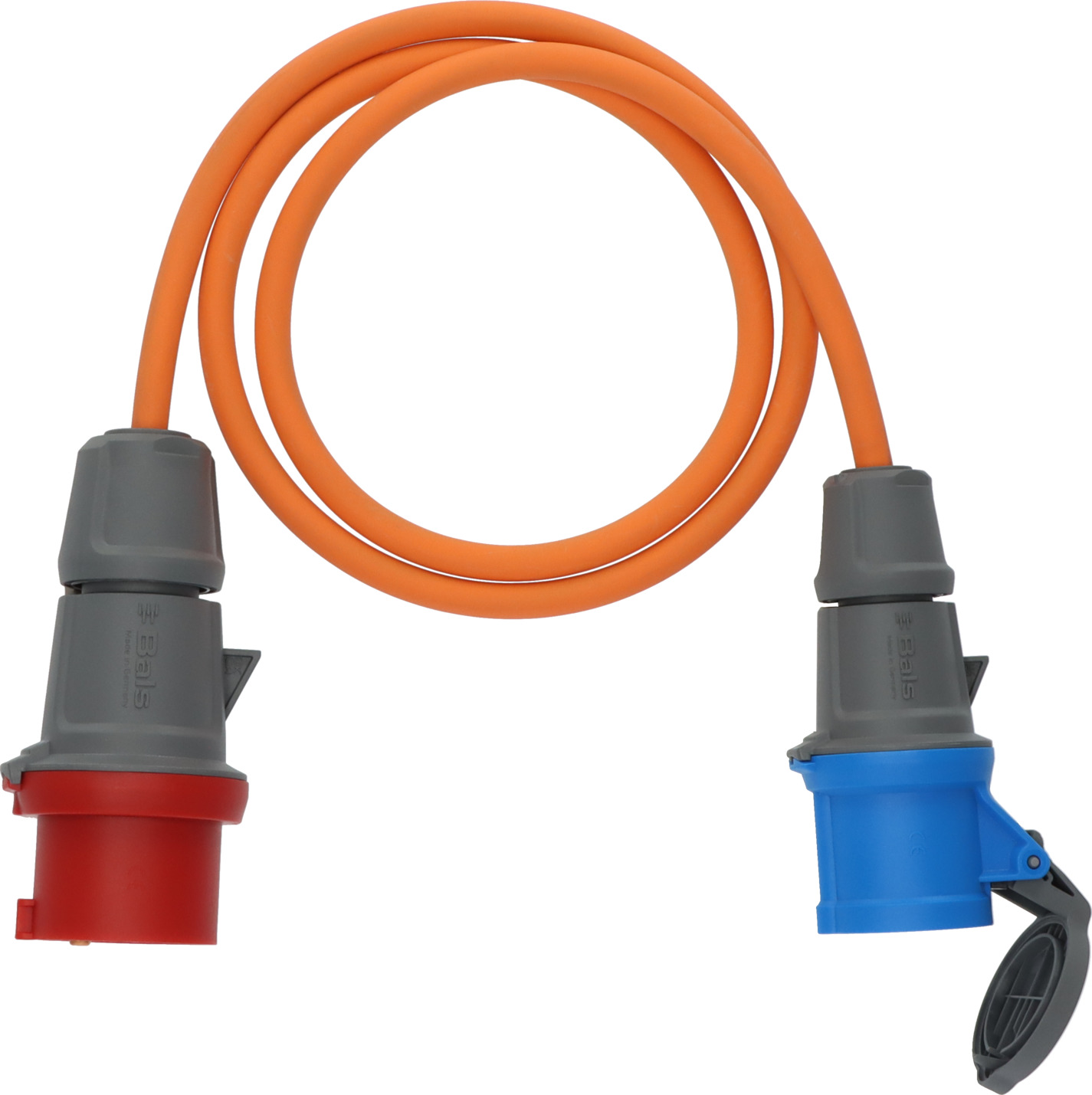 Camping/Maritime adapter cable IP44 1.5m orange H07RNF 3G2.5 CEE plug